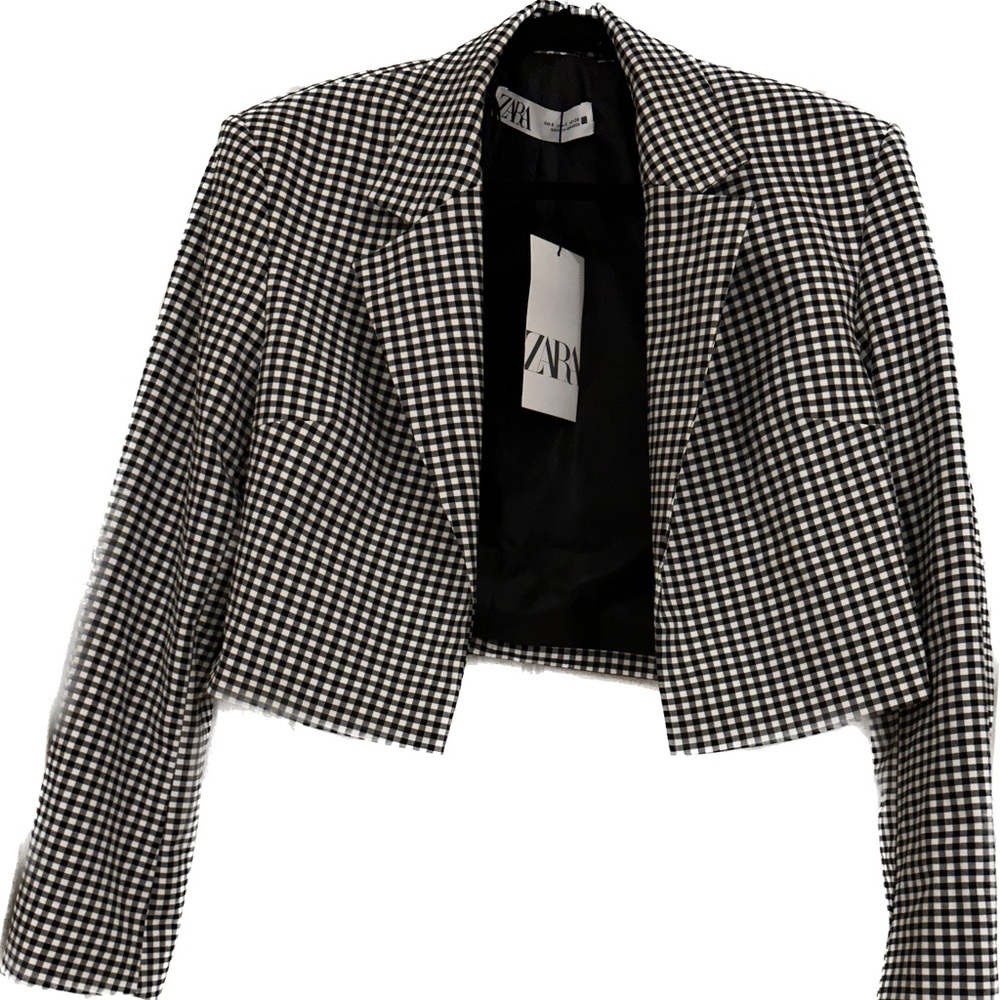 Zara Gingham Blazer
